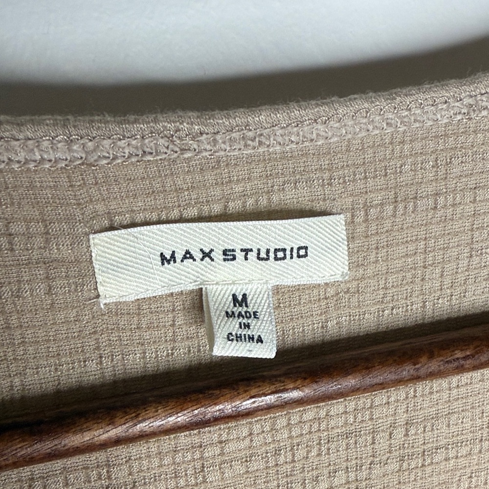 Max Studio Beige Ruched Blouse - Picture 2 of 8